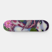 Zeemeermin met roze Lotus Skateboard (Horizontaal)