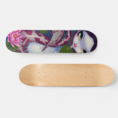 Zeemeermin met roze Lotus Skateboard (Horizontaal)