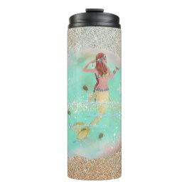 Zeemeermin met schildpadden door Renee Lavoie Thermosbeker