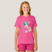 Zeemeermin met Seahorse Vriend T-Shirt (Voorkant volledig)