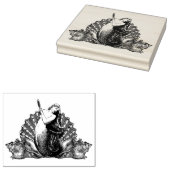  zeemeermin met Seashells Rubberstempel (Gestempeld)