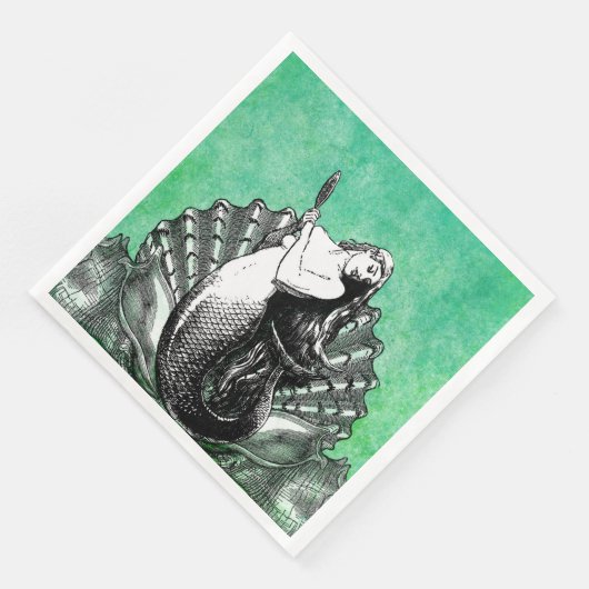 zeemeermin met Seashells Servet (Hoek)