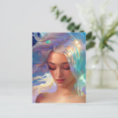 Zeemeermin met Shimmering Hair Briefkaart (Staand voorkant)