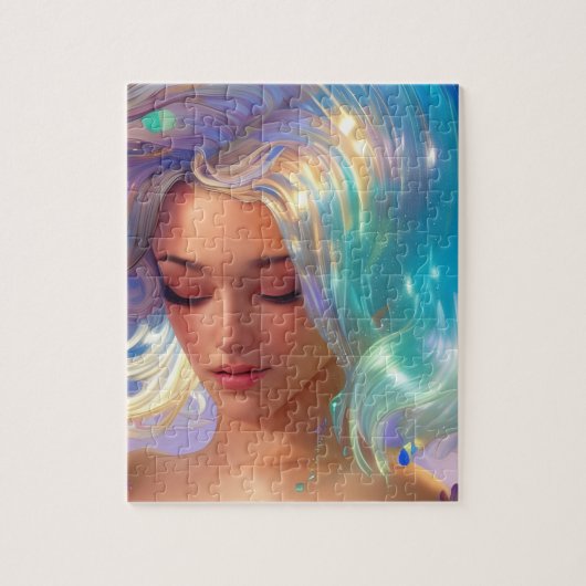 Zeemeermin met Shimmering Hair Legpuzzel (Verticaal)