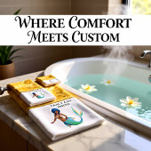 Zeemeermin met turkooishaar en staart bad handdoek