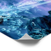 Zeemeermin met turkooishaar poster (Hoek)