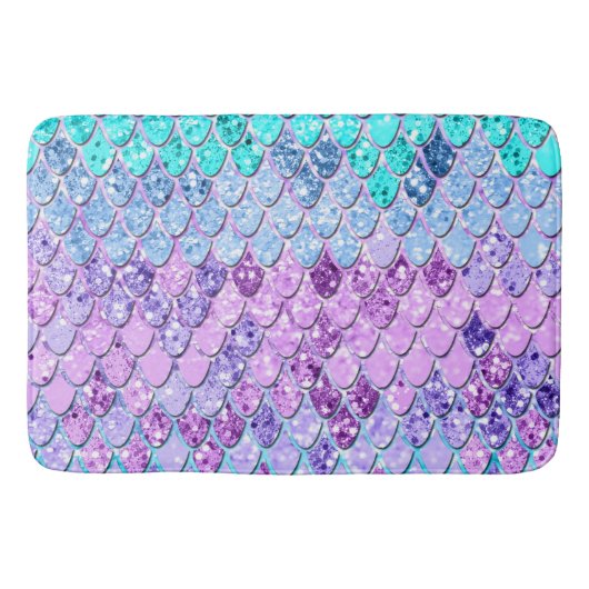Zeemeermin met Unicorn Girls Glitter #9 Badmat (Voorkant)