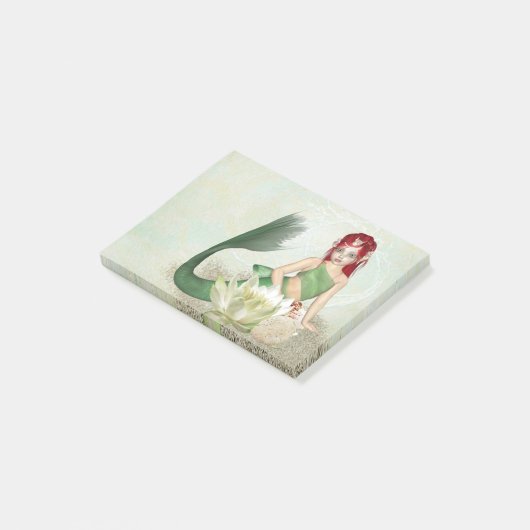 Zeemeermin met ventilator post-it® notes (Schuin)