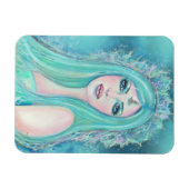 Zeemeermin met zee kunst van Renee Lavoie Magneet (Horizontaal)