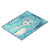 Zeemeermin met zee kunst van Renee Lavoie Notitieboek (Linkerzijde)