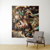 Zeemeermin met Zee Treasures Sieraden Wandkleed (In situ)