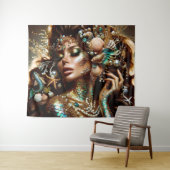 Zeemeermin met Zee Treasures Sieraden Wandkleed (In Situ (horizontaal))