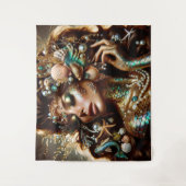 Zeemeermin met Zee Treasures Sieraden Wandkleed (Voorkant)