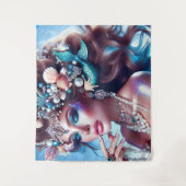 Zeemeermin met Zee Treasures Sieraden Wandkleed (Voorkant)