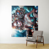 Zeemeermin met Zee Treasures Sieraden Wandkleed (In situ)