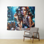 Zeemeermin met Zee Treasures Sieraden Wandkleed (In Situ (horizontaal))