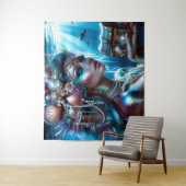 Zeemeermin met Zee Treasures Sieraden Wandkleed (In situ)