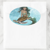 Zeemeermin met Zeeen Turtle Stickers (Tas)