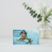 Zeemeermin met Zeeen Visitekaartjes (Staand voorkant)