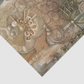  Zeemeermin met Zeeschelpen, Turquoise Goud Tissuepapier (Detail)