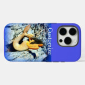 zeemeermin met zwart haar blauw Case-Mate iPhone case (Achterkant (horizontaal))