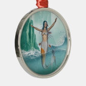 Zeemeermin Metalen Ornament (Rechts)