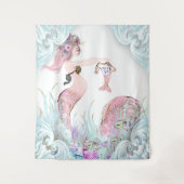 Zeemeermin Moeder Baby shower Achtergrond Banners Wandkleed (Voorkant)