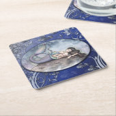 Zeemeermin Moeder en Baby Baby shower Onderzetters (Schuin)