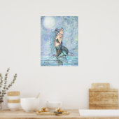 Zeemeermin Moeder en Baby Poster (Keuken)