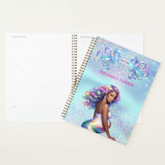 Zeemeermin Moeder Gepersonaliseerde Zwangerschap Planner (Display)