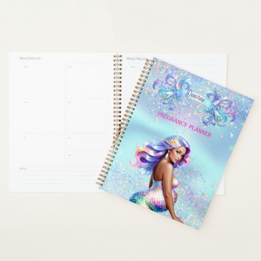 Zeemeermin Moeder Gepersonaliseerde Zwangerschap Planner (Display)