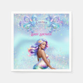 Zeemeermin Moeder Zwangerschap Baby shower Geperso Servet (Voorkant)