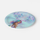 Zeemeermin Moeder Zwangerschap Baby shower Papieren Bordje (Gekanteld)