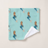 Zeemeermin Monogram Kies Handdoek Kleur (Wasdoekje)