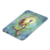 Zeemeermin Moon Premium Vinyl Magneet (Linkerzijde)