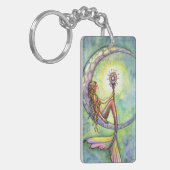 Zeemeermin Moon Waterverf Zeemeermin Molly Harriso Sleutelhanger (Voorkant Links)