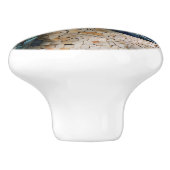 Zeemeermin mozaïek nautische thema keramische Tege Knop (Zijkant)