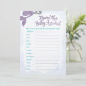 Zeemeermin Naam de Baby Animal Game Kaarten (Staand voorkant)