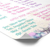 Zeemeermin Naamspel Pastel Oceaangezicht Poster (Hoek)