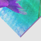 Zeemeermin-nagels en -schalen Blauwgroen Paars Tissuepapier (Detail)