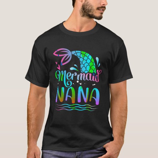 Zeemeermin Nana Schattige Zeemeermin Verjaardagsge T-shirt (Voorkant)