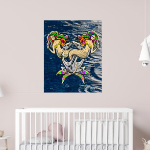 Zeemeermin Nautilus Oceaan Poster Wand Kunst