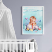 Zeemeermin nautisch Zee kunst aan de muur Poster