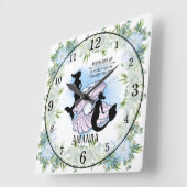 Zeemeermin | Nooit opgeven | INSPIREREND Vierkante Klok (Hoek)