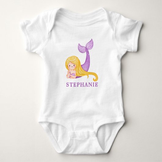 Zeemeermin Ocea Babyshower Romper (Voorkant)