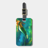 zeemeermin, oceaan, fantasie, klein, vis bagagelabel (Voorkant verticaal)