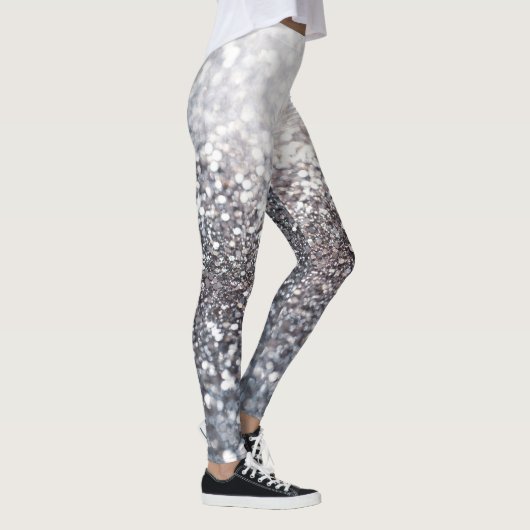 Zeemeermin Oceaan Glitter Glam #3 (Faux Glitter) # Leggings (Rechts)