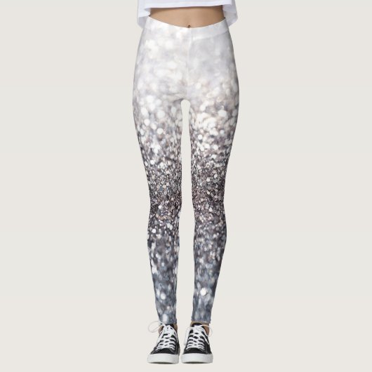 Zeemeermin Oceaan Glitter Glam #3 (Faux Glitter) # Leggings (Voorkant)