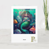 Zeemeermin, Oceaan, Vis, Grafische Kunst Kaart (Achterkant)