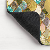Zeemeermin Oceaanschubben Glamour Chic Glitter Muismat (Hoek)